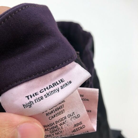 Joe's Jeans Charlie High Rise Skinny Ankle 26 Tag (Actual 26W 25L) Slick Coated - Picture 8 of 10